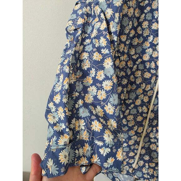 Madewell Ruffle-Neck Anorak Raincoat in French Floral L $168 - Picture 7 of 12